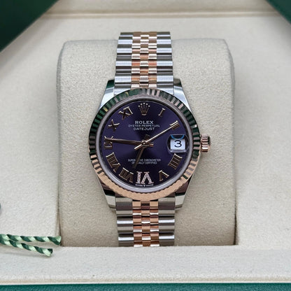 Rolex Datejust – Purple Roman Dial with Diamond VI