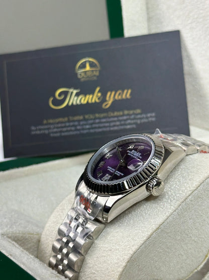 Rolex Datejust – Purple Roman Dial with Diamond VI
